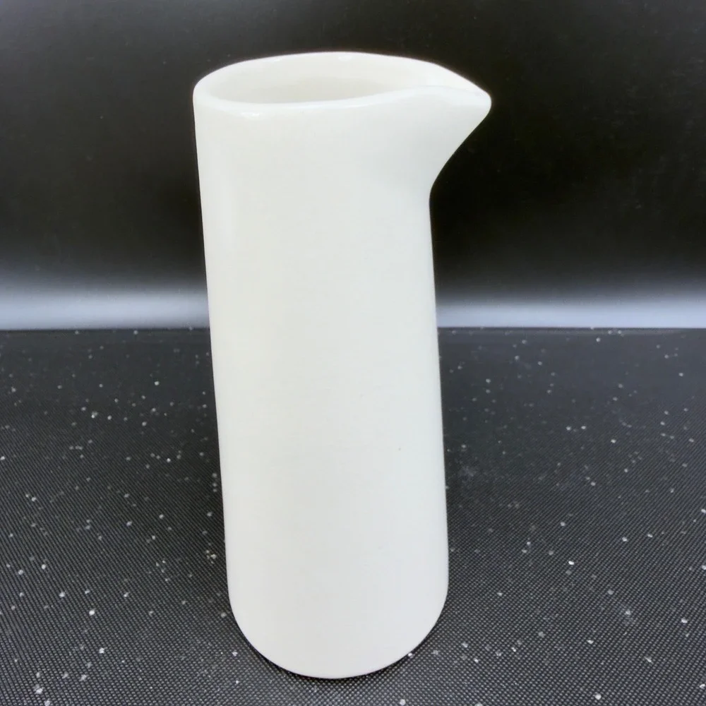 HomArt Ceramic Sake Set Cream White Crackle Glaze Carafe‎ 4 Cups Made in Vietnam